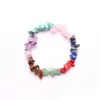 Beaded New 7 Chakra Charm Natural Stone Gravel Bangle для женщин Мужчины Пара исцеляет браслет модные украшения.