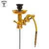 Kit de haste de cachimbo de água HORNET Shisha Champanhe/Garrafa de vinho HOOKITUP Conjunto completo de cachimbo de água de alumínio com tigela e mangueira de cerâmica HKD230809