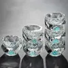 3/6Pcs 50ml Luxury Crystal Diamond Series Bicchieri da cocktail Bicchiere da whisky Bicchiere da vino turchese Set di bicchieri da vino per feste HKD230809