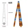 Bow Ties Sea Men slipsar mager polyester 8 cm klassisk natur naturlig landskap hals för män kostymer tillbehör cravat cosplay