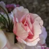 Flores decorativas Ramo De Flores Novia Casamento Bouquets de Noiva Decoração Artificial Mariage Cor Champanhe