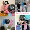 Feestartikelen voor andere evenementen 1 set Gigantische jongen of meisje Gender Reveal Black Latex Ballon Babyshower Confetti Ballons Verjaardag Gender Reveal Feestdecoratie 230809