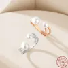 Cluster Rings CYJ European Interwoven Line Pearls 925 Sterling Silver Ring For Women Birthday Party Gift Jewelry