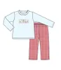 Clothing Sets Christmas 2pc Jumpsuit Baby Long Sleeve Set Girl Clothes Romper Bubble Suit Tree Embroidery Bodysuit Ballet Outfits Blue Pants 230808