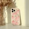 Coque de téléphone fleur peinture à l'huile adaptée pour 15 13 pro max 12 femmes 11 ensembles 14 mat 15 plus