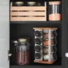 Lagringshållare rack 16jar Revolving Countertop Spice Rack Organizer med gratis påfyllning för 5 år 230809