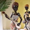 Objets décoratifs Figurines Folk Art Ornements Africain Tribal Lady Sculpture Ornement Figurine Miniature Fille Statue Décoration Cadeaux 230809