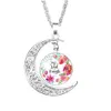 Pendentif Colliers Christian Bible Verset Lune Pour Les Femmes Église Catholique Ecriture Verre Temps Gem Cabochon Chaînes Bijoux De Mode Drop D Dhs2Z