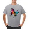 Erkek tank üstleri renkli estetik yaratıcı sanat kelebek tasarımı tişört grafik tişört erkekler