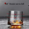Creative Diamond Whisky Glasses Tumbler Glass Cup Rotating Design Vinglas med whisky sköt glas bartillbehör HKD230809