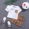 Summer Baby Clothing Sets T-Shirt Shorts Kids Designers Clothes Fashionable Personality Fashion Letter 2pcs/Set Sport