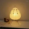 Candeeiros de mesa Japonês Lanterna de papel de arroz Led Lâmpada sala de estar Decoração Estudo El Art Mesa criativa para quarto de cabeceira