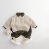 Pullover Milancel Kids Sweaters Korean Style Boys Girl Knitwear 230907