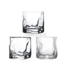 Japanese Edo Designer Crumple Paper Oregelbundet Crystal Facettered Der Whiskybecher Whisky Whisky Rock Glass Artwork Wine Cup HKD230809