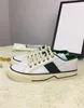 Designer Tennis 1977 Toile Casual Chaussures Femmes Mode Italie Vert et Rouge Web Stripe Semelle En Caoutchouc Stretch Coton Bas Top Hommes Plate-Forme Baskets