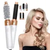 5-in-1 Professional Hair Styling Set - Hot Air Brush, Straightener, Volumizer, Curler & Detachable Brush for All Hair Types-Colorful Package