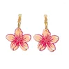 Oorringen Flower Dangle Boho Layered Floral Petal Drop Statement Stud Earring voor vrouwen meisjes