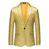 Męskie garnitury Blazery Single Beded z długim rękawem drukowana kurtka mokrej męska mody męskie ubieranie się płaszcza Blazer Blazer Masculino M-5xl 6xl 230808