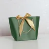 13 Colors Paper Bags Party Wedding Gift Wrapping with Handle Shopping Storage Packaging Cosmetic Jewelry Tote Sack Ribbon Bow 21x7x16cm LX3906