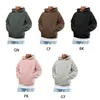 Herrtröjor män pojkar vinter tjockare plysch långärmad tröja tröja dragkammare hoodie toppar med fickfluffig känguru outwear s-3xl 230808