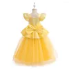 Girl Dresses Girls Cap Sleeves Cosplay Princess Costume For Kids-Halloween Carnival Party Fancy Dress Up Children Christmas Clothing