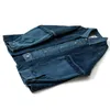 Herrenjacken Blau gefärbter Kendo-Stoff Gefälschte zweiteilige Denim-Patchwork-Jacke für Männer Lose Cpwbpy-Mantel Top Male 230809