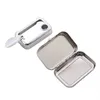 Mini Portable Metal Cigarette Ashtray Fashion Ashtray wiht Lockable Lid Desktop Ash Case Outdoor Pocket Ashtray Gift For Man HKD230809