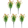 Flores decorativas falsas crisântemo 7 ramificação plástico artificial de flor decorar grande cemitério de plantador