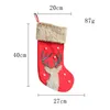 Christmas Stocking Cartoon Reindeer Fireplace Hanging Stockings for Family Christmas Decoration