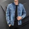 Herren Jacken Mode Winter Jean für Männer Oberbekleidung Warme Denim Mäntel Retro Schlank Reißverschluss Wolle Liner Dicker 230809