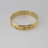 Bangle FOROMANCE YELLOW GOLD COLOR DIAMETER 1.6" 2.56" BAND WIDTH 8MM FOUR STYLES BABY BOY GIRL ADULT CLOSED BANGLE BRACELET 230808