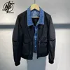 Giacche da uomo Moda coreana Falso Due pezzi Giacca primaverile Uomo Giacca a vento Patchwork Bomber Cargo Coat Streetwear Unisex 230809