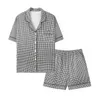 Damska odzież sutowa bawełniana piżama dla kobiet zestawów swobodnych kołnierzyków z krótkim rękawem topy piżama pajama luźne ubrania domowe