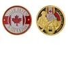 5PCS DDAY Normandia Juno Beach Canadian Canadian 2rd Infantry Division Gold Plated Memorial Challenge Collectibles3203446