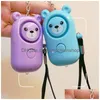 مفاتيح مفاتيح الحبل ABS Bear Defer Self Defense Indistric Ceyhain LED Flashling Keyrings Safety Safety Safety Action Bey Bey Bey Bey Bey Bead for dhokt