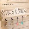 Bathroom Shelves Mounted Hanger Decoration Rack Home Sweet Shelfcoat Hat Key Clothes Hook Wall Plastic Wood 230809