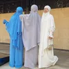 Vêtements ethniques Ramadan Dubai Abaya Jilbab Khimar ensemble musulman femmes Turquie robes avec Hijab femme Islam robe modeste Eid Abayas à capuche 230808