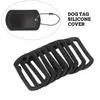 Collari per cani 12 pezzi Collana nera da uomo Custodia protettiva Etichetta ID custodia in silicone Gel di silice Uomo