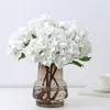 Decorative Flowers Artificial Hydrangea Branch Simulation Flower DIY Wedding Bouquet Room Home Dining Table Decor Fake Pography Props