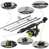 Canne Moulinet Combo Sougayilang Pêche 1 66m 5sections Fibre De Verre et 5 2 1 Rapport De Vitesse Bobine En Métal 10lb Spinning Pesca 230809