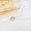 Chaînes YM2023 bijoux en or pur 18 carats G18K Nature naturelle diamants jaunes 0.27ct pendentifs colliers de pierres précieuses pour les femmes