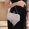 Tassel strass kvinnors väska aftonklänning bankett hand set diamant högkvalitativ tjej textur hand middag väska