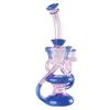 Vidro RecyclerDab Rig Tornado Água Bong Handmade Cachimbo De Fumar Borosilicato Material Shisha Com 14mm Tigela Conjunta