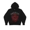 A8on Kadın Hoodies Sweatshirts Hip-Hop Web Örümcek Rhinestone Desen Büyük Boy Erkekler Estetik Y2K Gotik Punk Harajuku Gündelik Hoodie