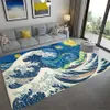 Van Gogh Art Tappeto astratto Grandi onde Città Paesaggio Modello Tappeti Decorazioni per la casa Soggiorno di lusso Tappeto Camera da letto Tappetino da bagno HKD230809