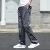 Pantalon homme ample grande taille droite multi-poches solide kaki polyvalent vêtements de travail survêtement coton décontracté homme pantalon