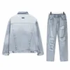 Ess Casual High Quality Dżins Kurtka Jeans Street Men's Suits Ladies Rozmiar M-2XL6OSC