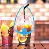 Wine Glasses Jar Drink Carrier Portable Cup Sleeves Outdoor Coffee Milk Tea Carry Straps Hand-held Holder Creative Handheld Disposable