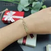 Charm-Armbänder DOREMI Trendiges 6-mm-Buchstaben-Zirkon-Armband mit Geburtsstein, verstellbare Namensarmbänder für Frauen und Mädchen, Schmuck, weibliches Geschenk für Mutter, 230808