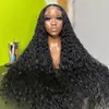 Deep Wave Frontal Wig 13x6 HD Spets lockigt mänskligt hår 13x4 Frontvatten 4x4 Stängning Brasilien 34 30 tum för kvinnor